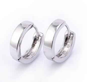 15x4mm PLAIN HOOP EARRINGS 18KRGP
